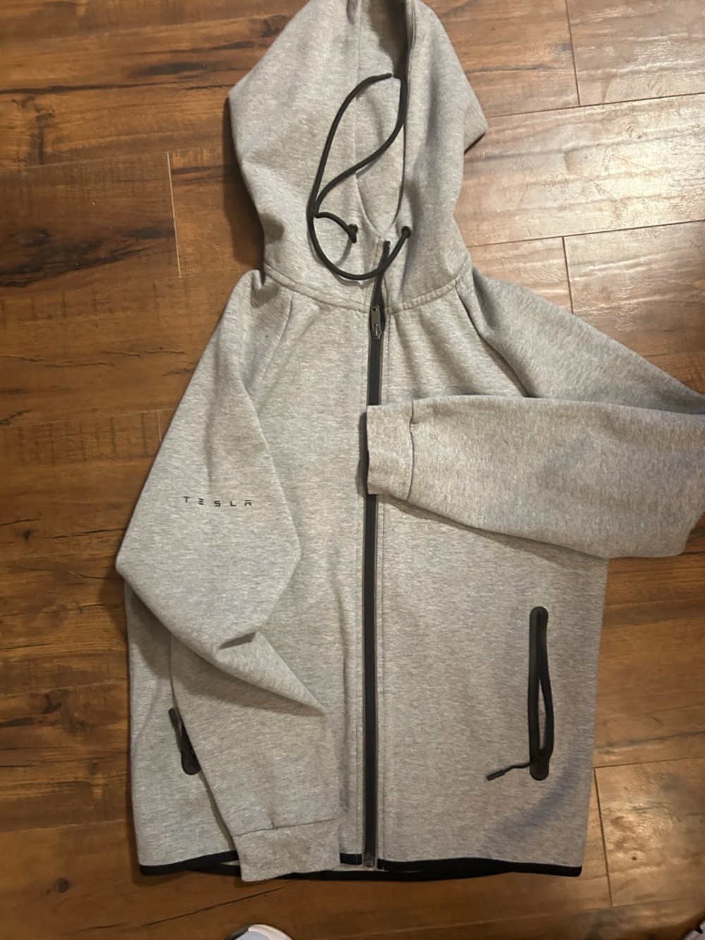Tesla Women's Light Gray Hooded Utility Jacket